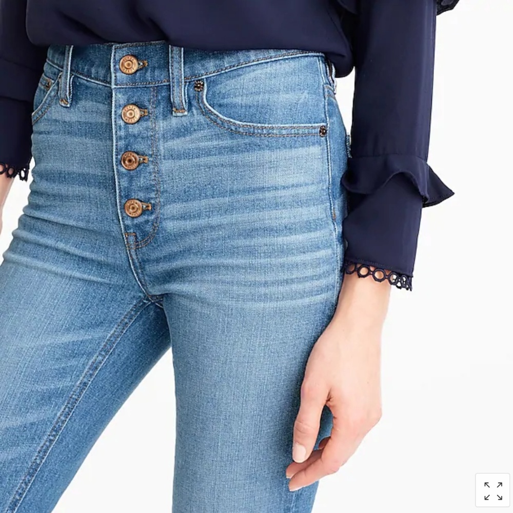 J.Crew Demi-boot crop jean redwood front buttons - Picture 2 of 5